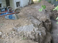 Collapsing Retaining Wall Project - Step 1, Excavation