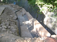 Step 3, End stage of retaining wall construction