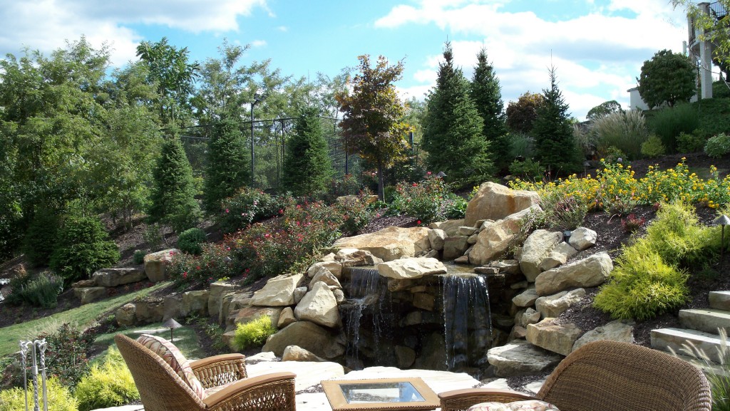 Waterfall and Patio